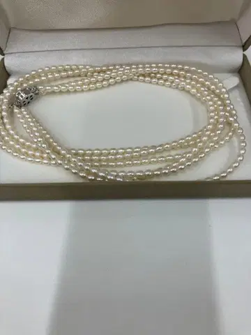 진주 담수 펄 삼연 롱 목걸이 TO.1905