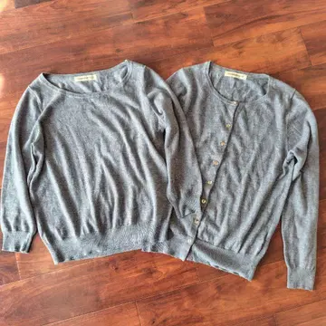 스트로베리 필드 앙상블 7부 소매 니트 가디건 긴소매 얇은 소재