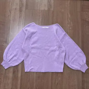 [ Roomy's ] 스웨터 얇은 소재 긴팔 보라색 퍼플