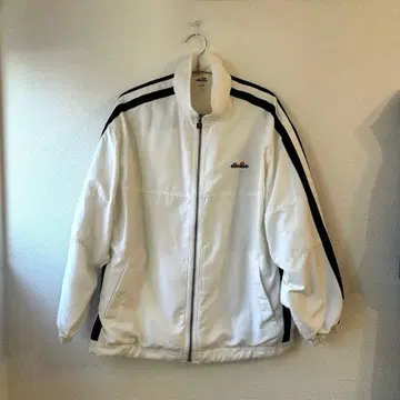 ellse 윈드 브레이커 나일론 자켓 화이트