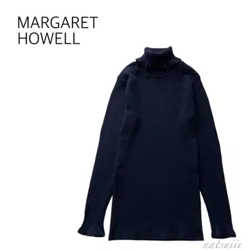마가렛호웰 . 네이비 울 리브 터틀 풀오버 일본제