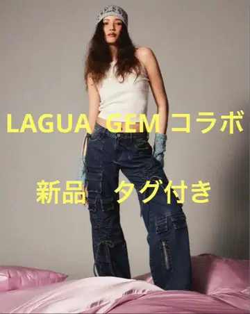 [ 새상품 택 포함 ] 라그아젬 세이라 콜라보 포켓 데님 블랙 한정판