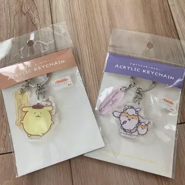 산리오 아크릴 키링 2개 세트 시나몬 폼폼푸딩 나가노