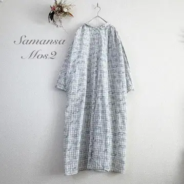 Samansa Mos2 체크 무늬 셔츠 원피스