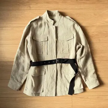 [ UNION LAUNCH ] 린넨 자켓 론 헤르만 밀리터리 베이지