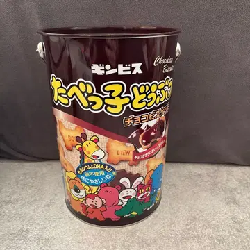 타베코 동물 초코 비스켓 캔 BIG캔 내용물 없음