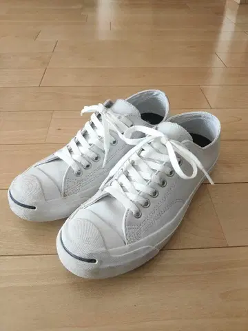 단종 새상품급 컨버스 잭퍼셀 화이트 가죽 26.0cm 1B984