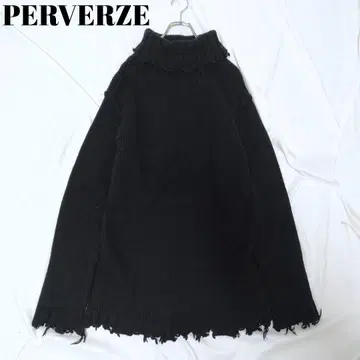 인기 퍼버즈 울100% 크러쉬 니트 스웨터 블랙 프리 사이즈