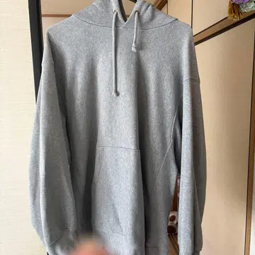 GU 그레이 후드 부착 후드티