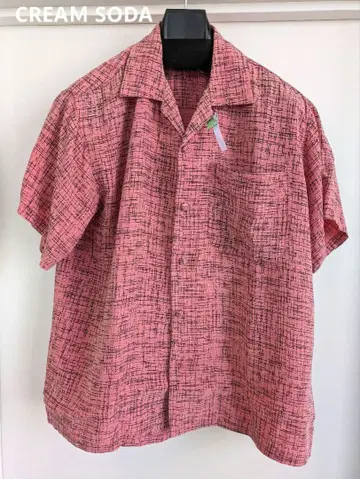 CREAM SODA 크림 소다 반팔 셔츠 금색 택 90s 빈티지