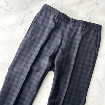 새상품급 인코텍스 슬랙스 플란넬 울 섀도우 체크