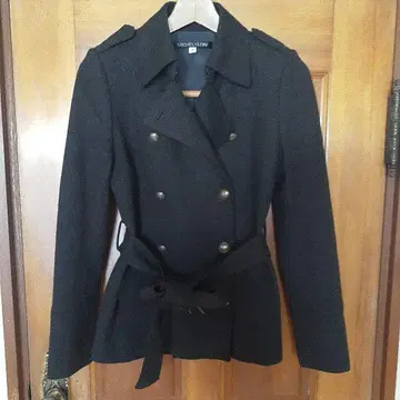 MICHEL KLEIN 다크 그레이 피 코트 38