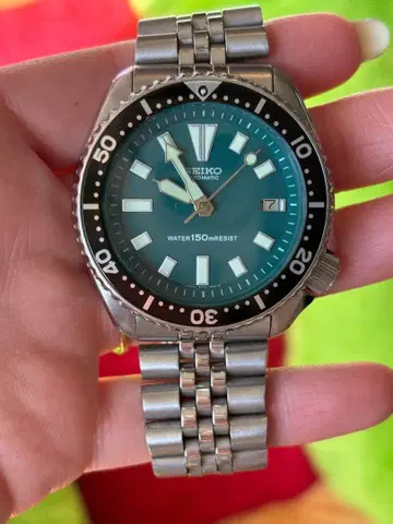 SEIKO 그린 150m 방수 다이버 워치