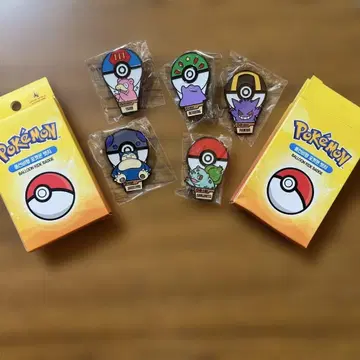 한국 한정 롯데월드 포켓몬 벌룬 라이드 핀 배지 5개 세트