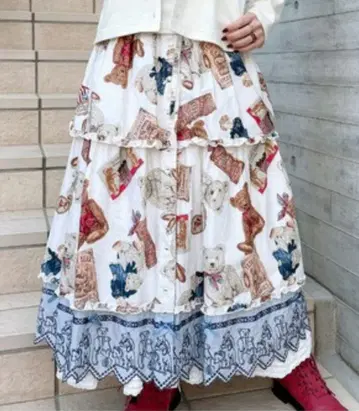 TEDDY'S MEMORIES 스커트 곰 자수 PINKHOUSE 329