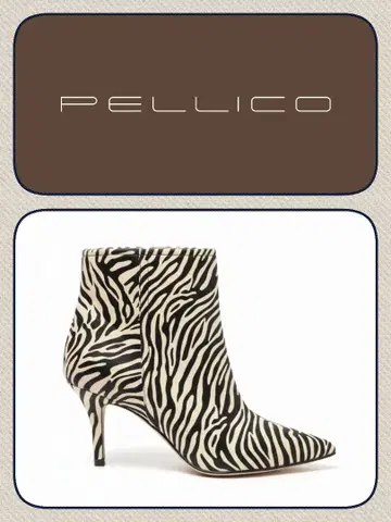 [ 새상품급 ] 펠리코 숏부츠 제브라 패턴 프린트 35.5 8cm 힐