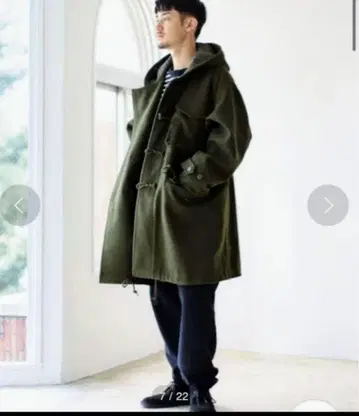 더플 코트 카키 beams 빔즈