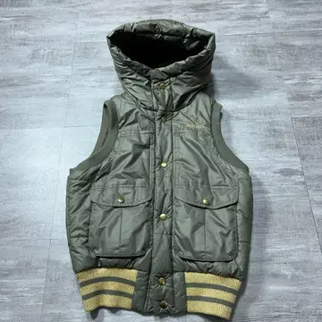 00s Y2K 아디다스 충전솜 베스트 카키 여성용 M