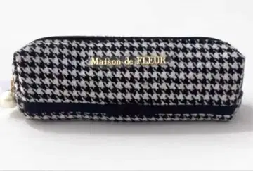 메종 드 플뢰르 펜 파우치 하운드투스 체크 패턴