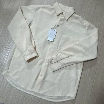 남성용 셔츠 열쇠뜨기 셔츠 베이지 택 포함 새상품 멋짐 심플