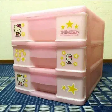 산리오 헬로키티 키티 3단 서랍 소품함 헤이세이 레트로
