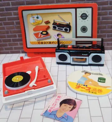 쇼와 레트로 리멘트 미니어처 라지카세 카세트 테이프 레코드 추억