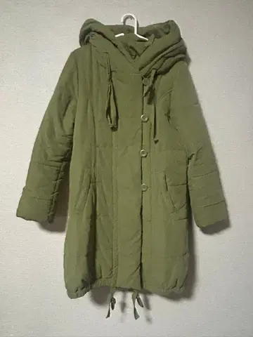 AS KNOW AS DE BASE 다운 코트 올리브 그린