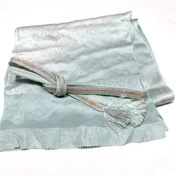 b169 순수 실크 오비아게 오비시메 골드 라메 세트 새상품급 기모노