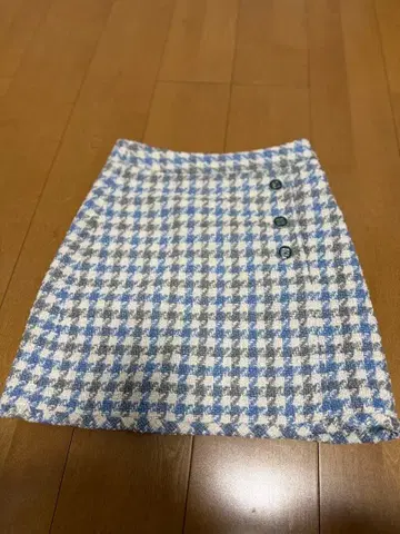 sandro 체크 무늬 타이트 스커트