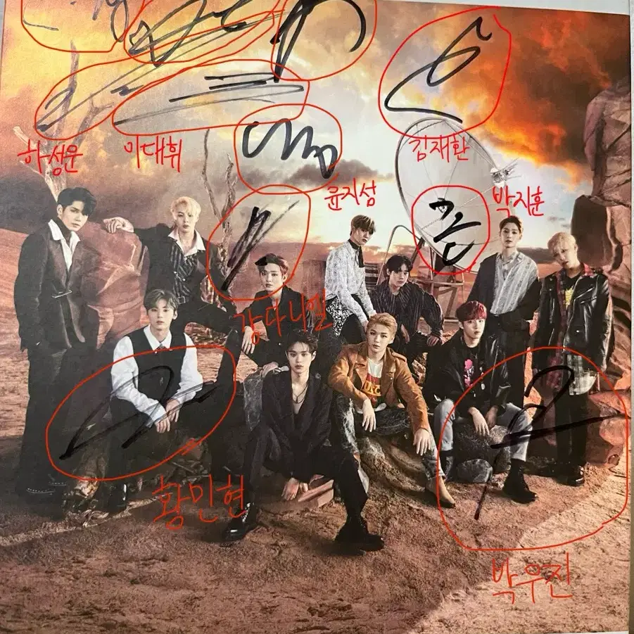 Wanna One genuine signature signed album | Bunjang Global