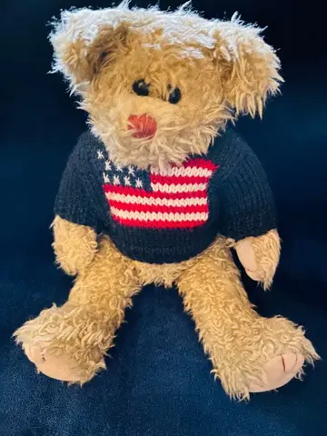 ty 미국 국기 스웨터 봉제 인형 1993 빈티지