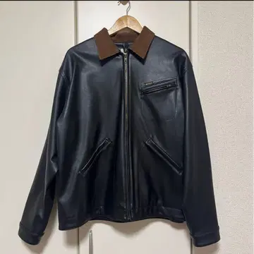 Backers 페이크 레더 봄버 자켓 - L