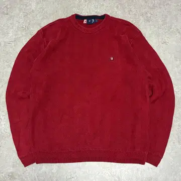 CHAPS 스트라이프 코튼 니트 스웨터 아메카지 y2k