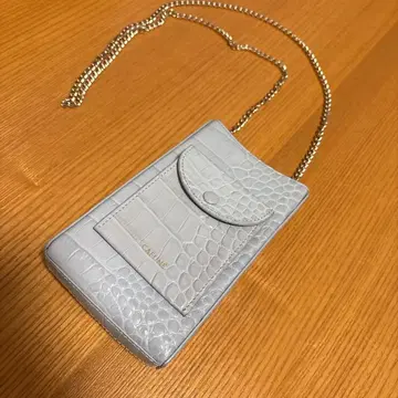 카푸네 cafune 악어 엠보싱 체인 백 라이트 블루 블루 그레이