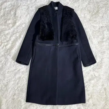 고급 루마니아산 sandro paris 2way 코트 네이비 36 사이즈