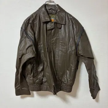 INTERMEZZO 브라운 가죽 자켓 남성용 사이즈 M