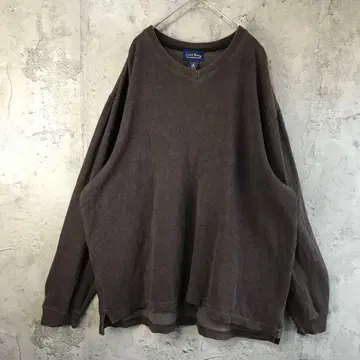 B1889 구제 의류 트레이닝복 맨투맨 다크 브라운 무지 90s Y2K