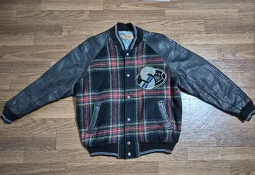 Scoop Sports Club 체크 무늬 바시티 자켓