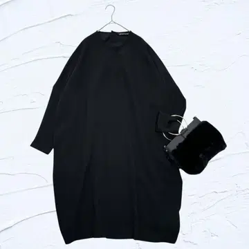 미즈이로 인드 코쿤 와이드 원피스 벌룬 블랙 mizuiroind