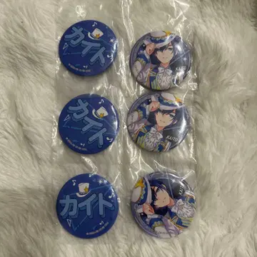 프로세카 세가 럭키 쿠지 캔뱃지 KAITO 카이토 3개 세트