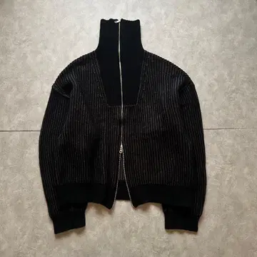 아카이브 그런지 드라이버 니트 y2k 블랙