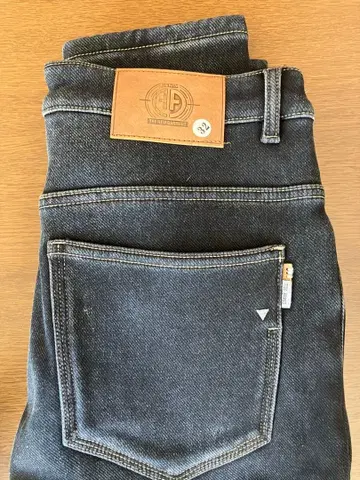 미사용 속기모 데님풍 팬츠 남성용 L 허리 82cm 방한