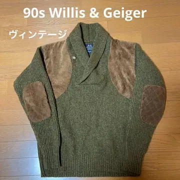 90s 윌리스&타이거 숄카라 니트 스웨터