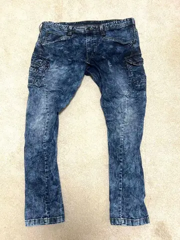 스트레치 스키니 카고 블루 바이커계 5L archive