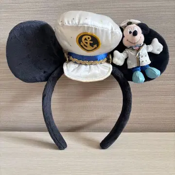 디즈니씨 한정판 미키 머리띠 5주년 코스튬 봉제 인형