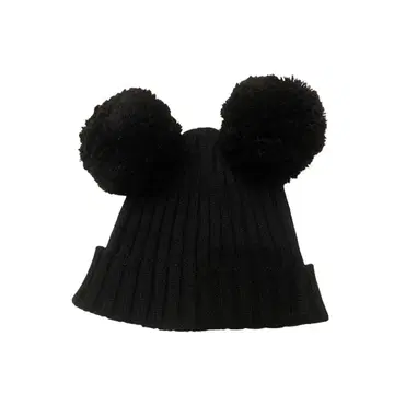 [ Disney ] 미키 폼폼 포함 니트 모자