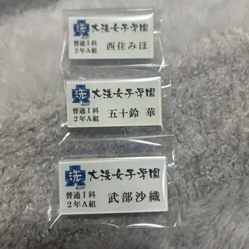 걸즈 앤 판처 걸판 오아라이 여자학원 명찰 네임플레이트 타케베 사오리