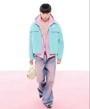 MASU BAGGY JEANS OVER DYE PINK INDIGO