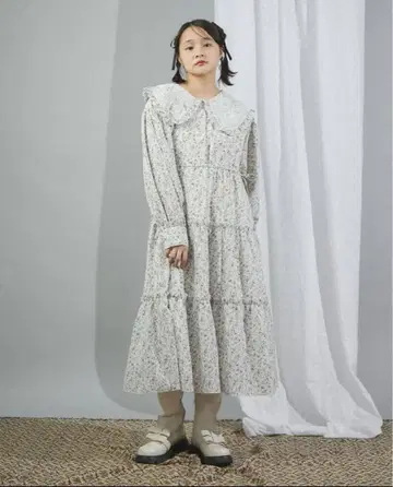 merry jenny 플로럴 레이스 칼라 원피스