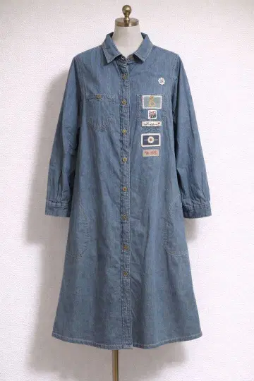 미사용 새상품 Pink House 데님 원피스